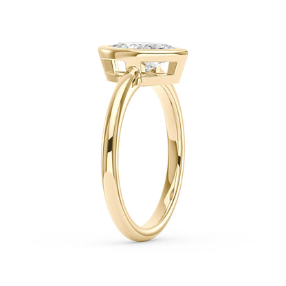 Marquise Cut Moissanite Bezel Ring - NavianJewelry™