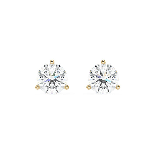 2 Carat Moissanite 3-Prong Stud Earrings - NavianJewelry™