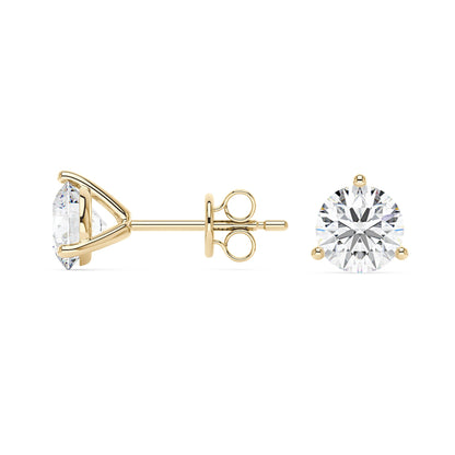 2 Carat Moissanite 3-Prong Stud Earrings - NavianJewelry™