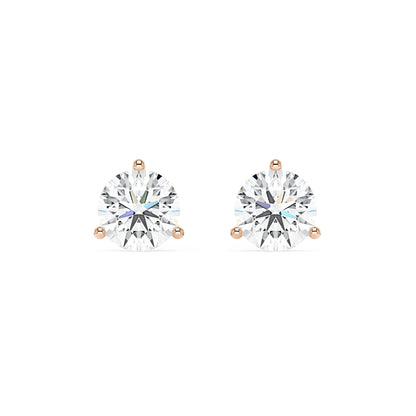 2 Carat Moissanite 3-Prong Stud Earrings - NavianJewelry™