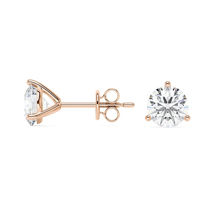 2 Carat Moissanite 3-Prong Stud Earrings - NavianJewelry™