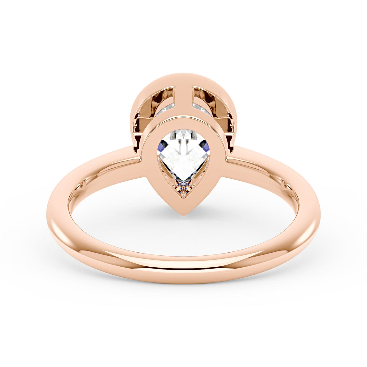 Pear-Shaped Moissanite Bezel Ring - NavianJewelry™