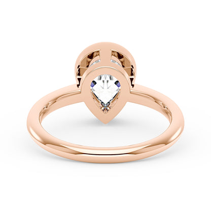 Pear-Shaped Moissanite Bezel Ring - NavianJewelry™