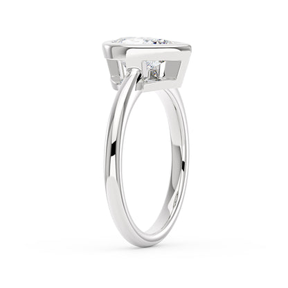 Pear-Shaped Moissanite Bezel Ring - NavianJewelry™