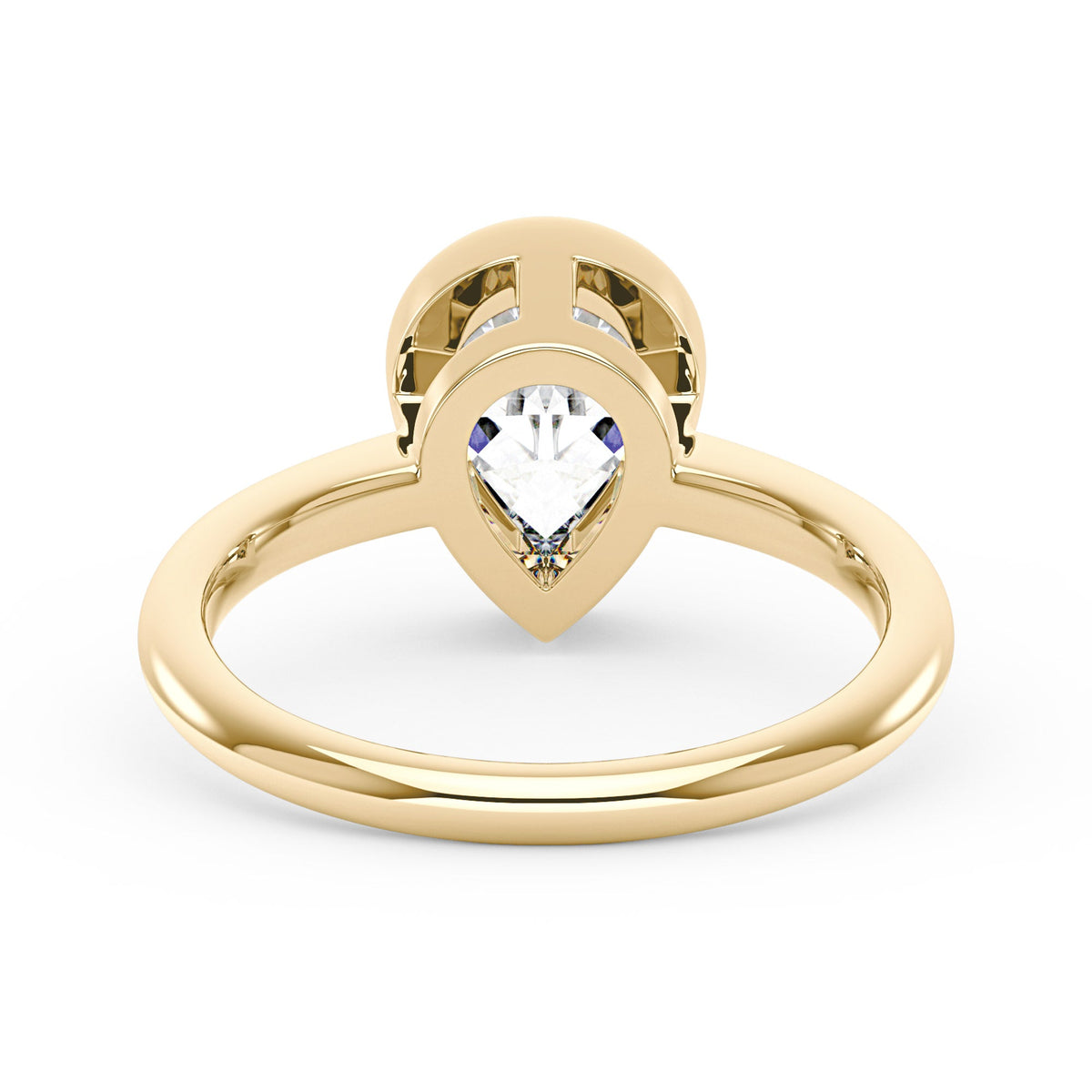 Pear-Shaped Moissanite Bezel Ring - NavianJewelry™