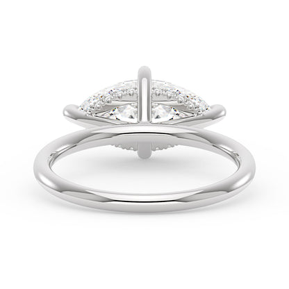 Marquise Moissanite East West Solitaire Ring - NavianJewelry™