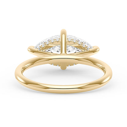 Marquise Moissanite East West Solitaire Ring - NavianJewelry™