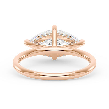 Marquise Moissanite East West Solitaire Ring - NavianJewelry™