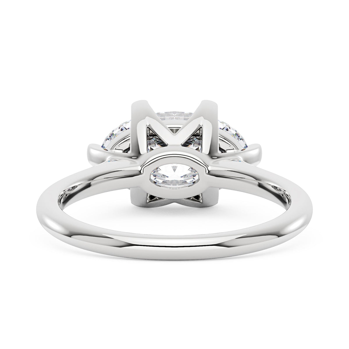 Oval Moissanite East West Engagement Ring - NavianJewelry™