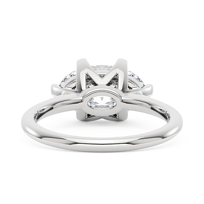 Oval Moissanite East West Engagement Ring - NavianJewelry™