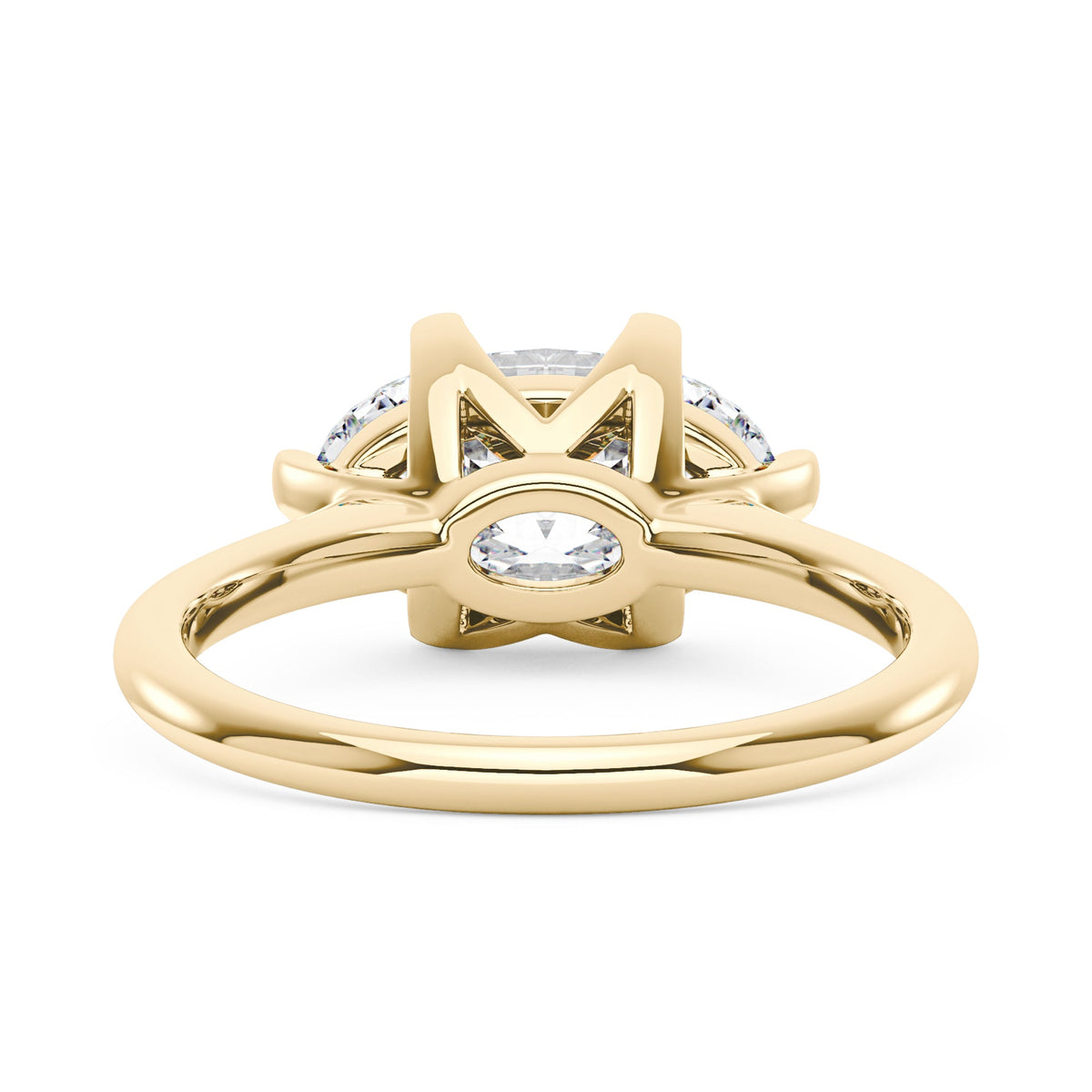 Oval Moissanite East West Engagement Ring - NavianJewelry™