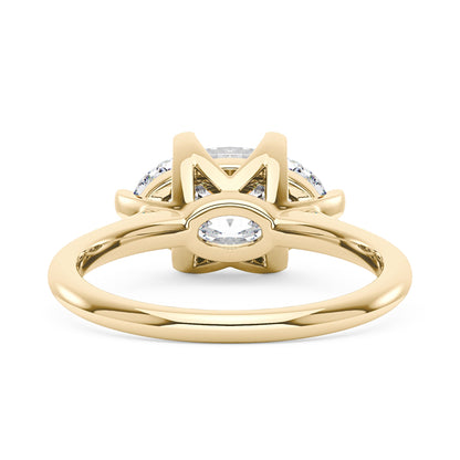 Oval Moissanite East West Engagement Ring - NavianJewelry™