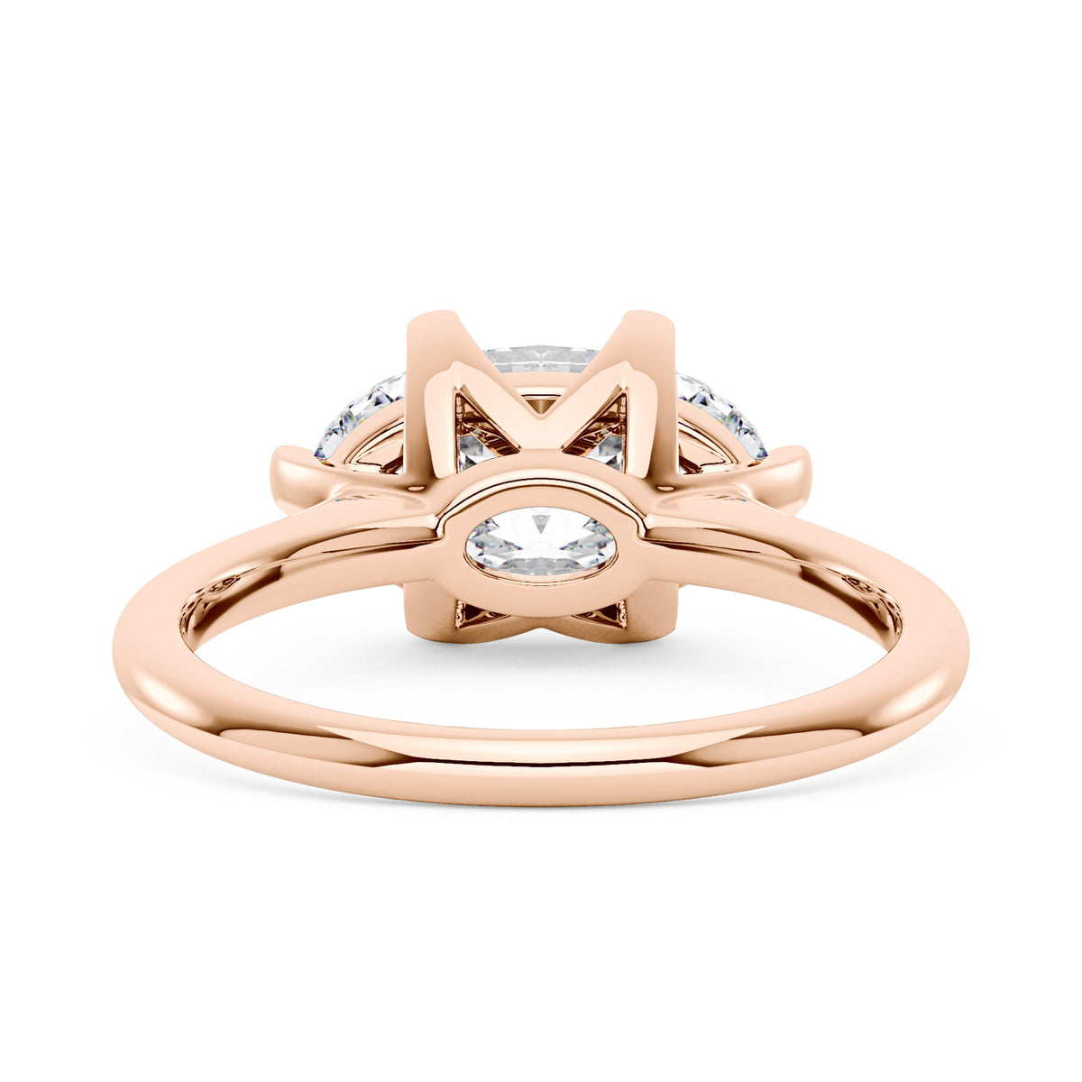 Oval Moissanite East West Engagement Ring - NavianJewelry™
