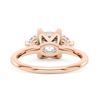 Oval Moissanite East West Engagement Ring - NavianJewelry™