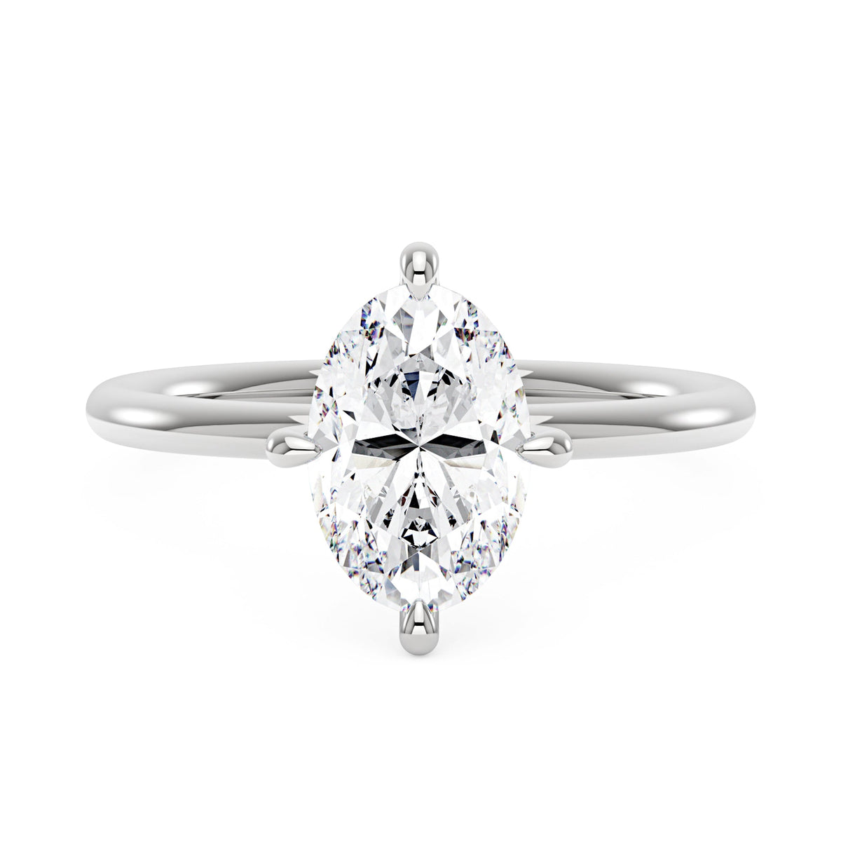 Elongated Oval Moissanite Solitaire Ring - NavianJewelry™