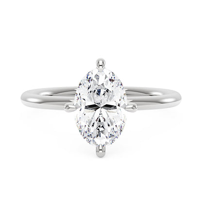 Elongated Oval Moissanite Solitaire Ring - NavianJewelry™