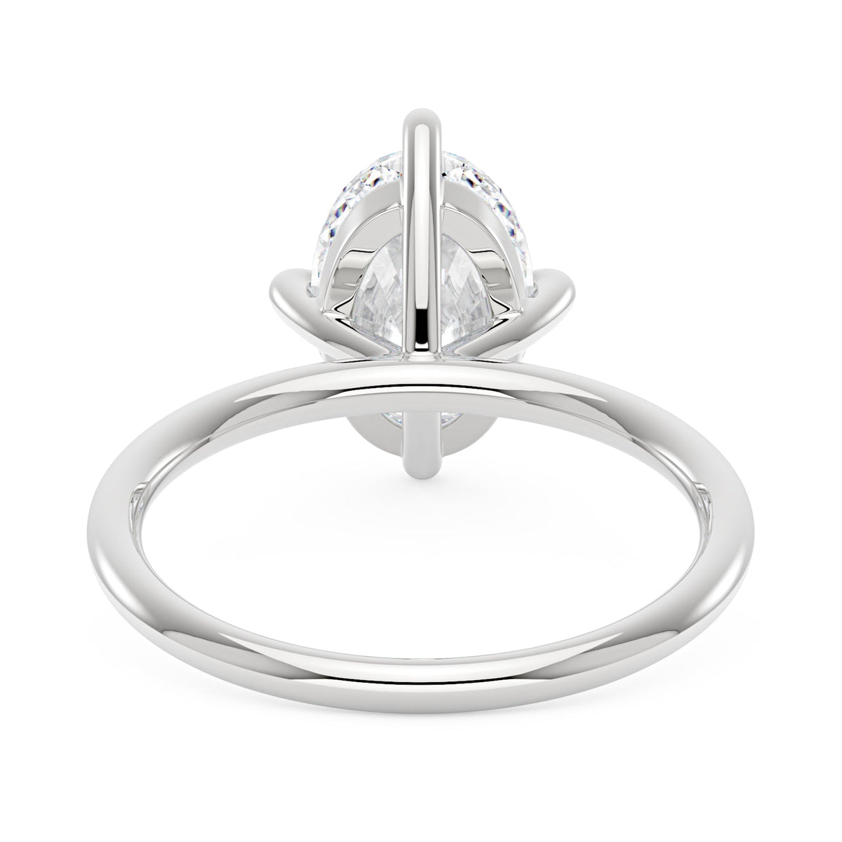 Elongated Oval Moissanite Solitaire Ring - NavianJewelry™