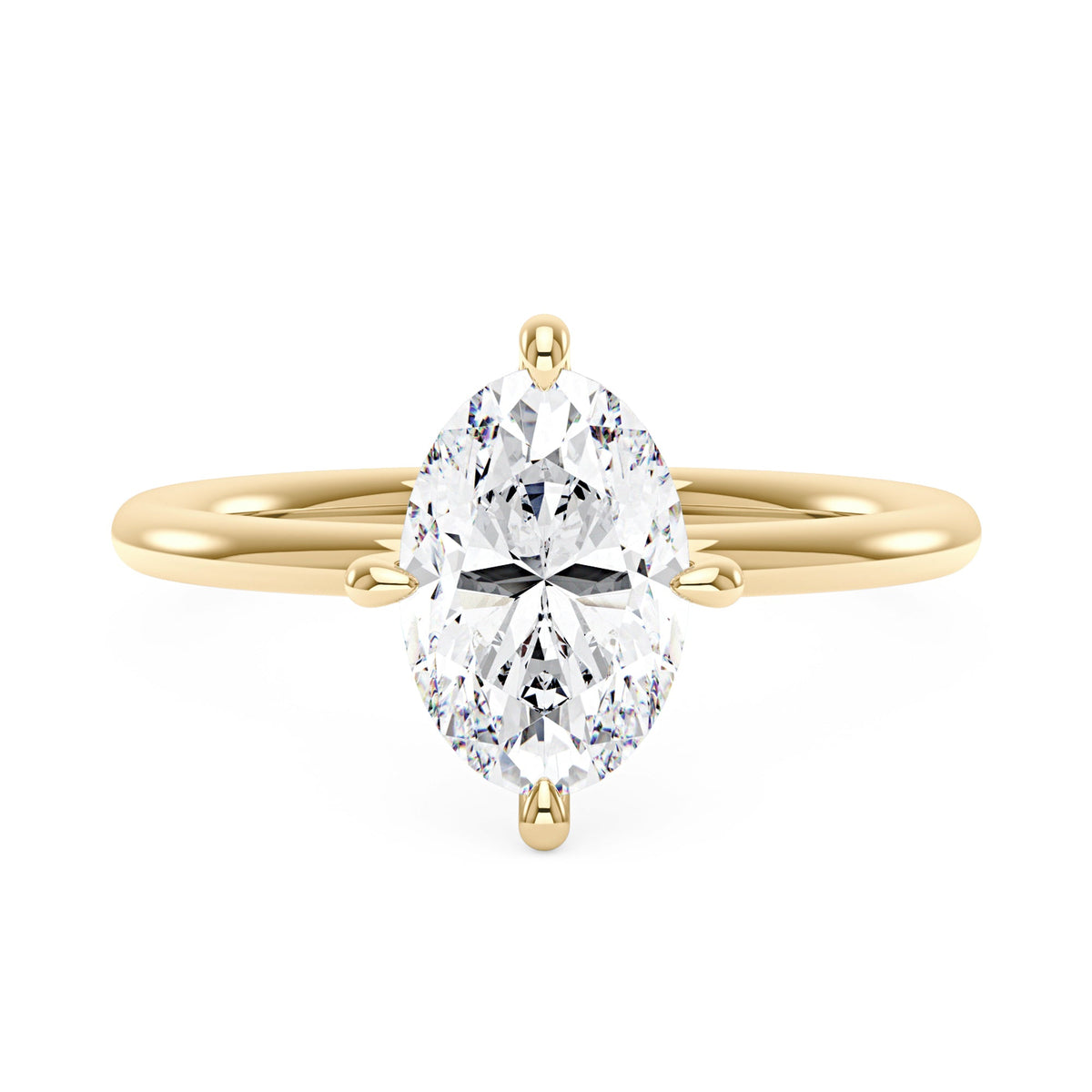 Elongated Oval Moissanite Solitaire Ring - NavianJewelry™