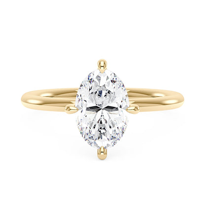 Elongated Oval Moissanite Solitaire Ring - NavianJewelry™