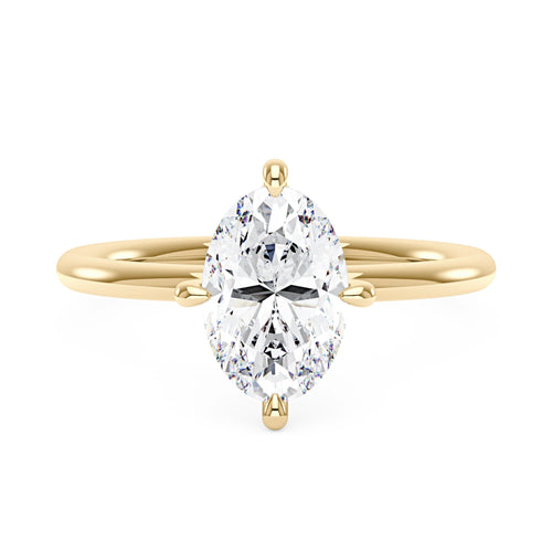 Elongated Oval Moissanite Solitaire Ring - NavianJewelry™