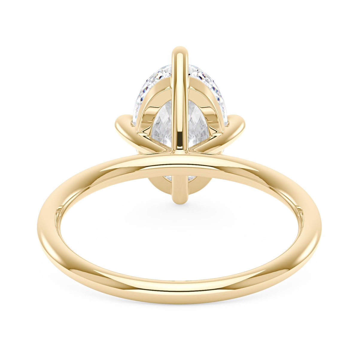 Elongated Oval Moissanite Solitaire Ring - NavianJewelry™