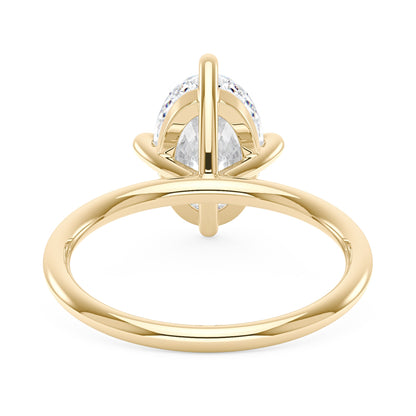 Elongated Oval Moissanite Solitaire Ring - NavianJewelry™
