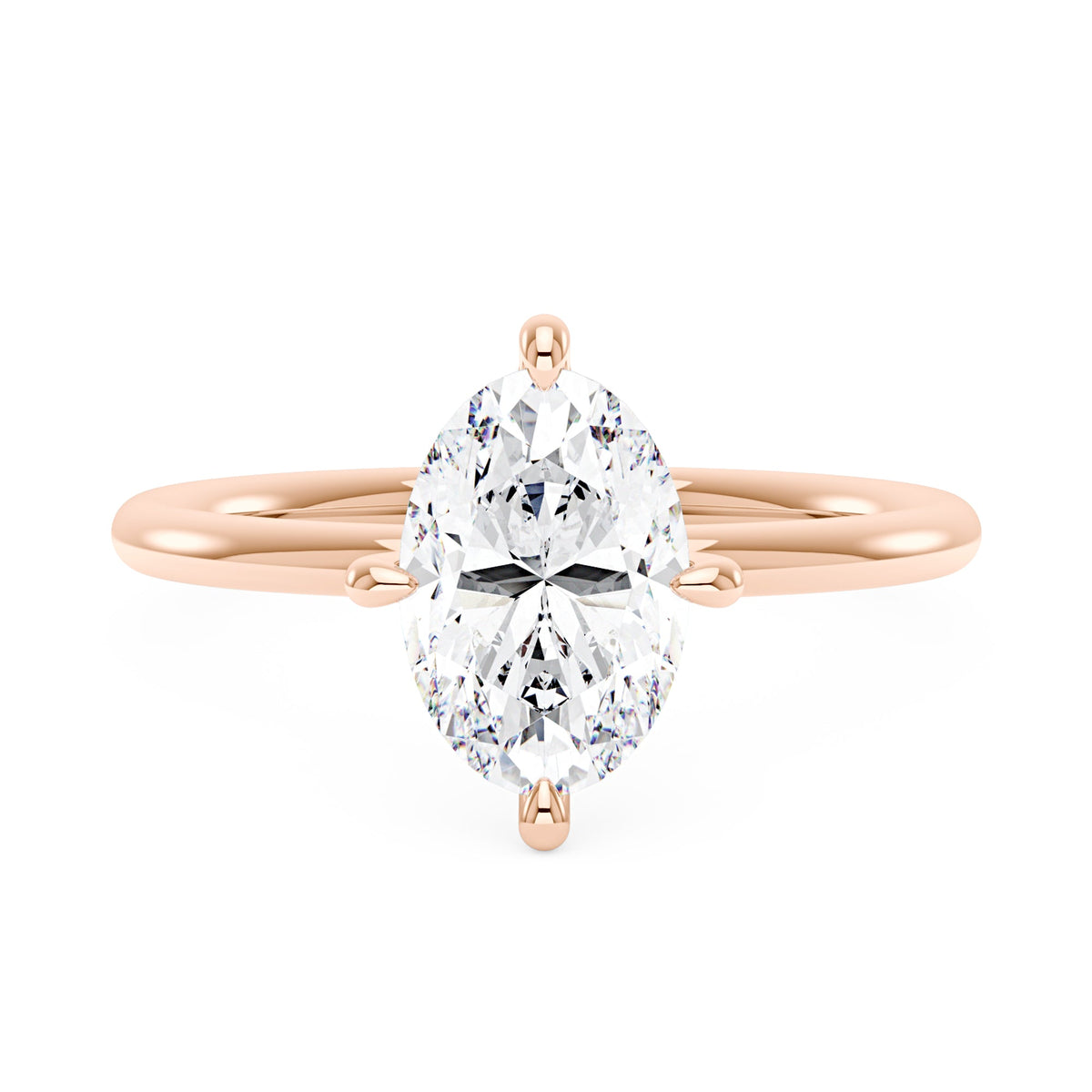 Elongated Oval Moissanite Solitaire Ring - NavianJewelry™