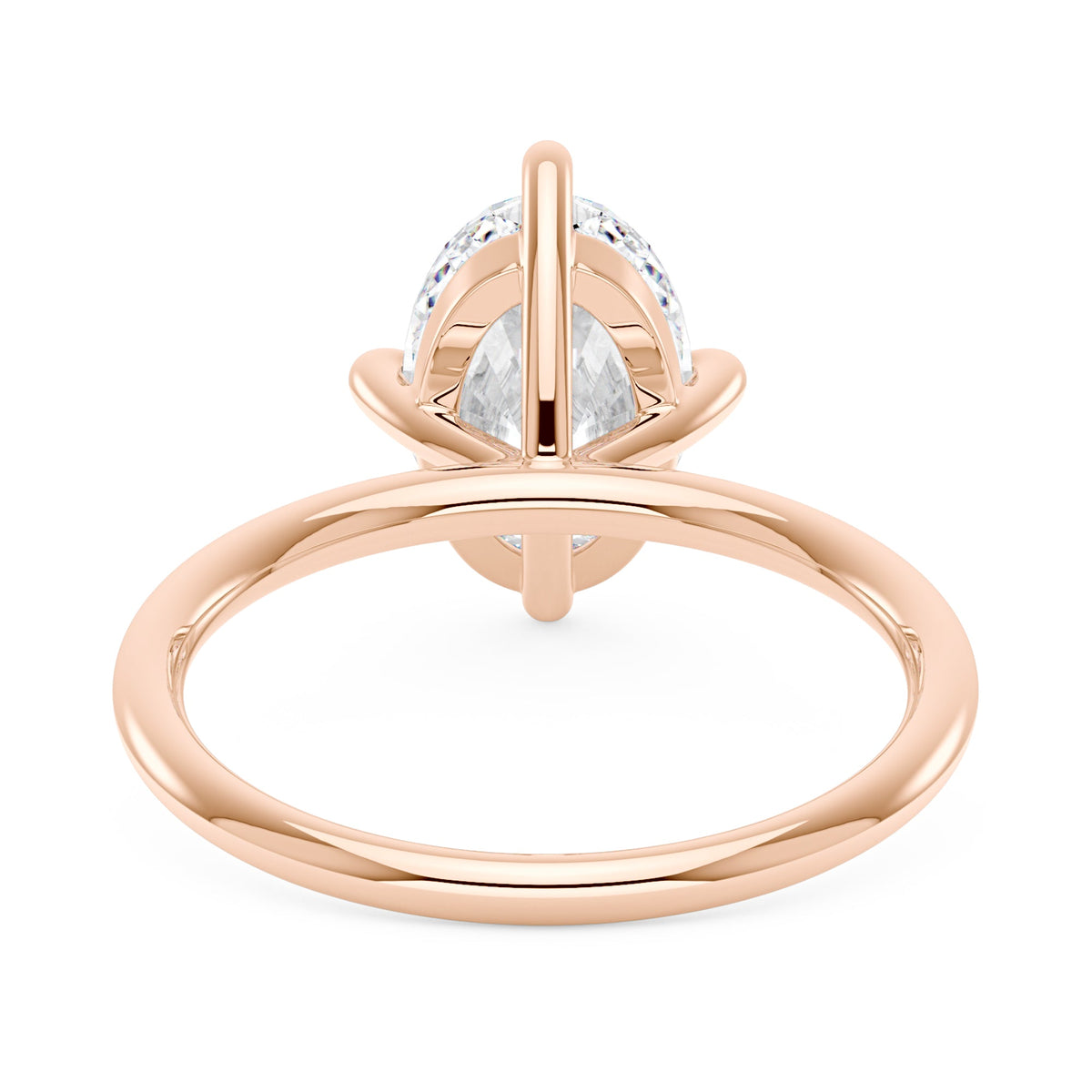 Elongated Oval Moissanite Solitaire Ring - NavianJewelry™
