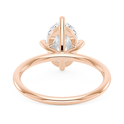 Elongated Oval Moissanite Solitaire Ring - NavianJewelry™