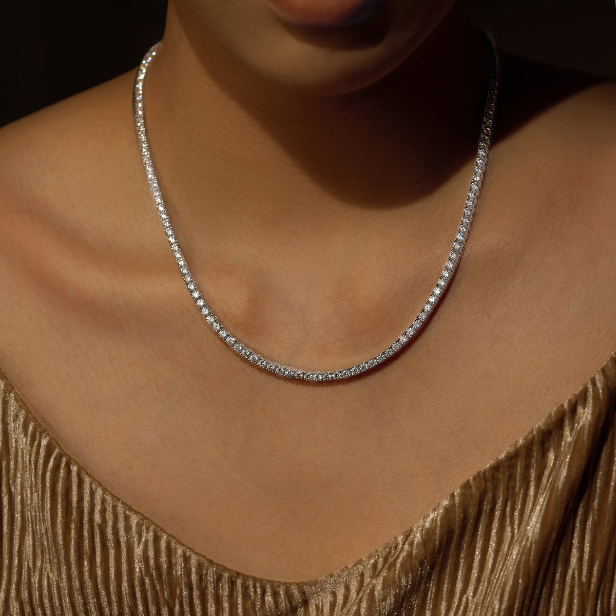 Luxe Moissanite Tennis Necklace - NavianJewelry™