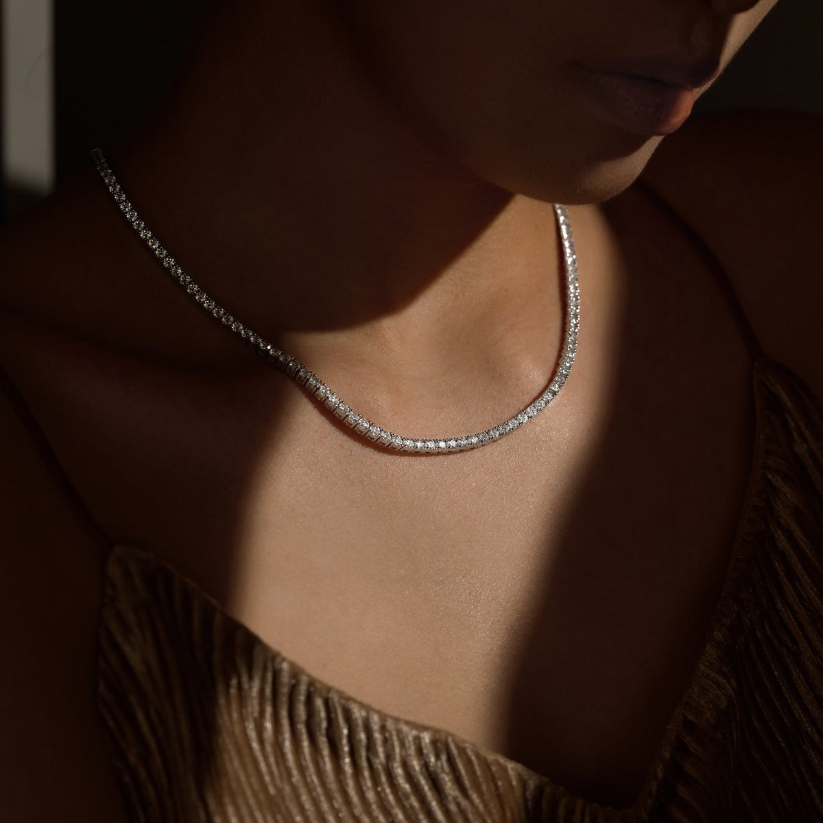 Luxe Moissanite Tennis Necklace - NavianJewelry™