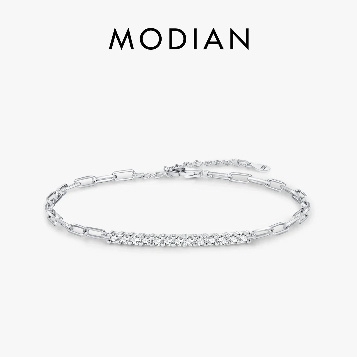 NAVIAN® Moissanite Chain Bracelet - Sterling Silver