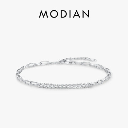 NAVIAN® Moissanite Chain Bracelet - Sterling Silver
