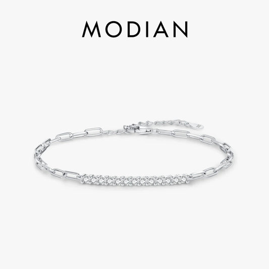 NAVIAN® Moissanite Chain Bracelet - Sterling Silver