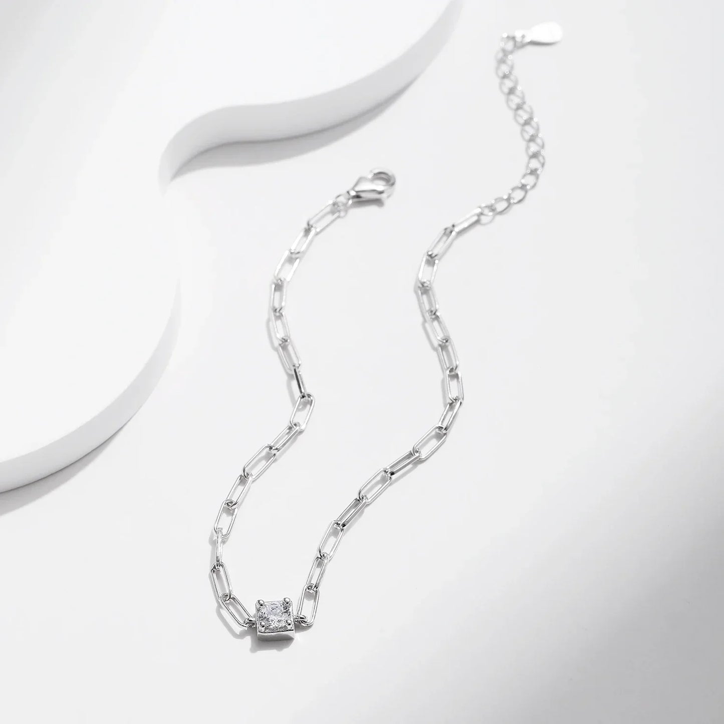 NAVIAN® Moissanite Luxury Chain Bracelet - Sterling Silver