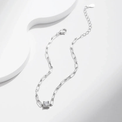 NAVIAN® Moissanite Luxury Chain Bracelet - Sterling Silver