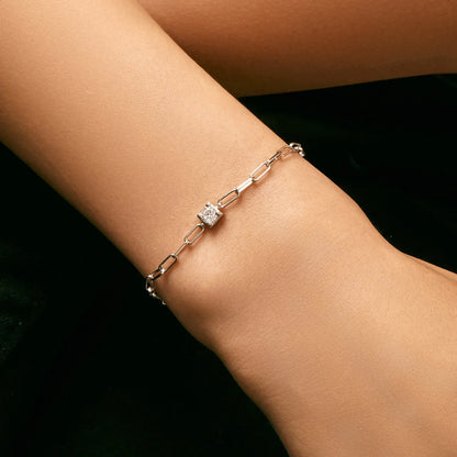 NAVIAN® Moissanite Luxury Chain Bracelet - Sterling Silver