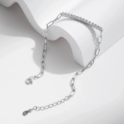 NAVIAN® Moissanite Chain Bracelet - Sterling Silver