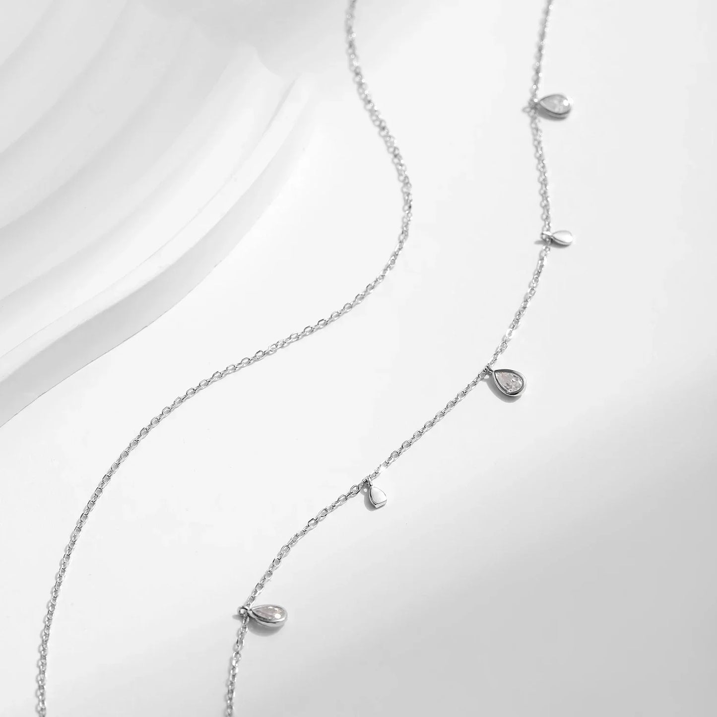 NAVIAN® Pear Shape Moissanite Pendant Necklace