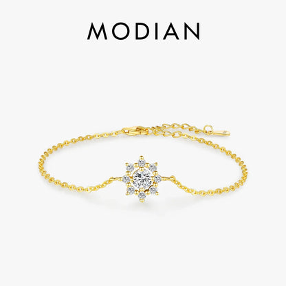 NAVIAN® Sterling Silver Snowflake Chain With Moissanite Gem.
