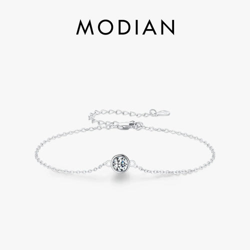 NAVIAN® Moissanite Classic Chain Charms Bracelet - Sterling Silver