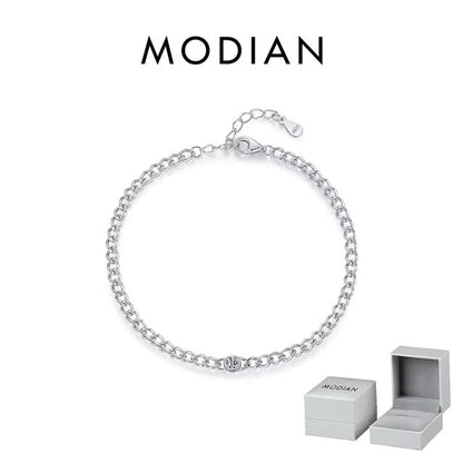 NAVIAN® Moissanite Link Bracelet - Sterling Silver