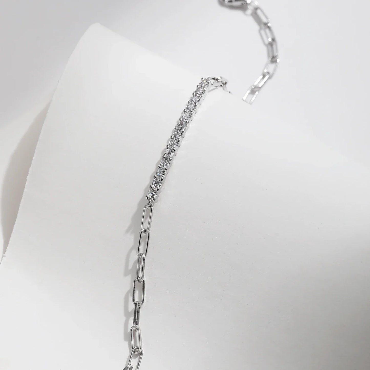 NAVIAN® Moissanite Chain Bracelet - Sterling Silver