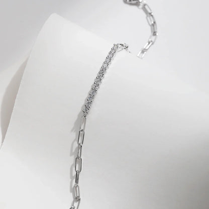 NAVIAN® Moissanite Chain Bracelet - Sterling Silver