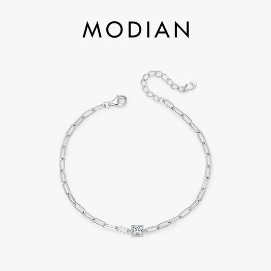 NAVIAN® Moissanite Luxury Chain Bracelet - Sterling Silver