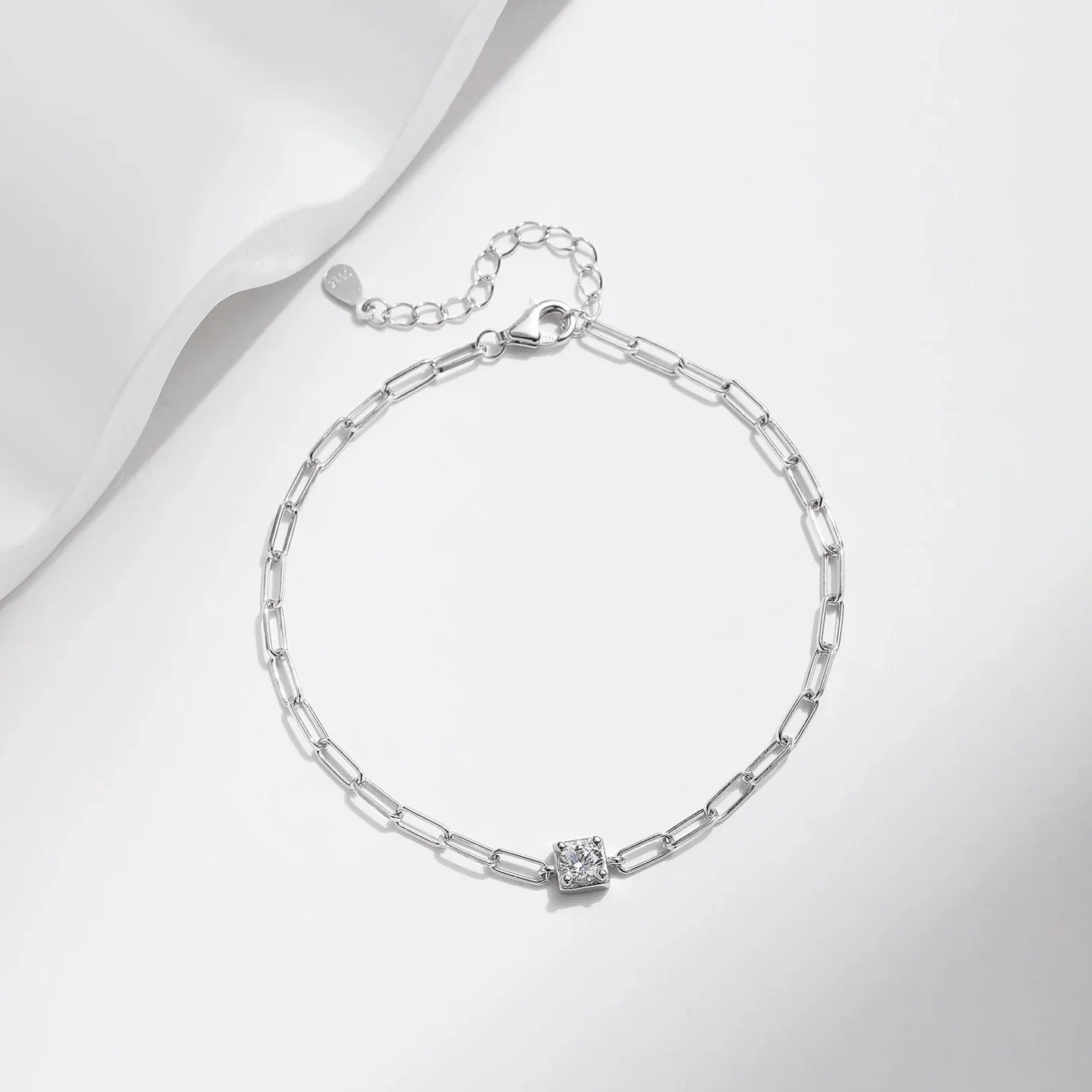NAVIAN® Moissanite Luxury Chain Bracelet - Sterling Silver