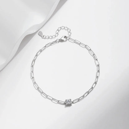 NAVIAN® Moissanite Luxury Chain Bracelet - Sterling Silver