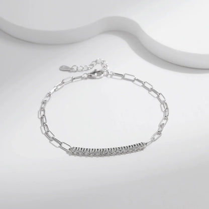 NAVIAN® Moissanite Chain Bracelet - Sterling Silver