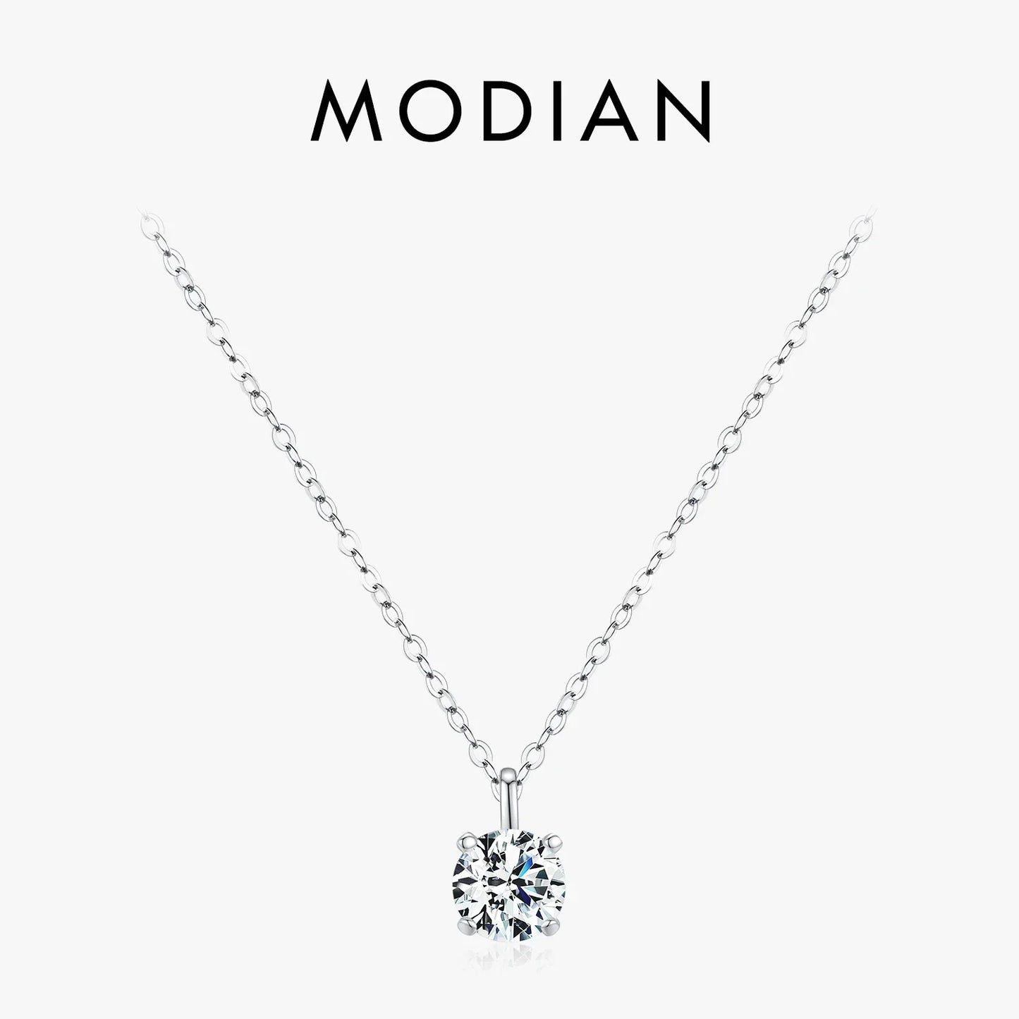 NAVIAN® 1 Carat Prong Setting Moissanite Necklace