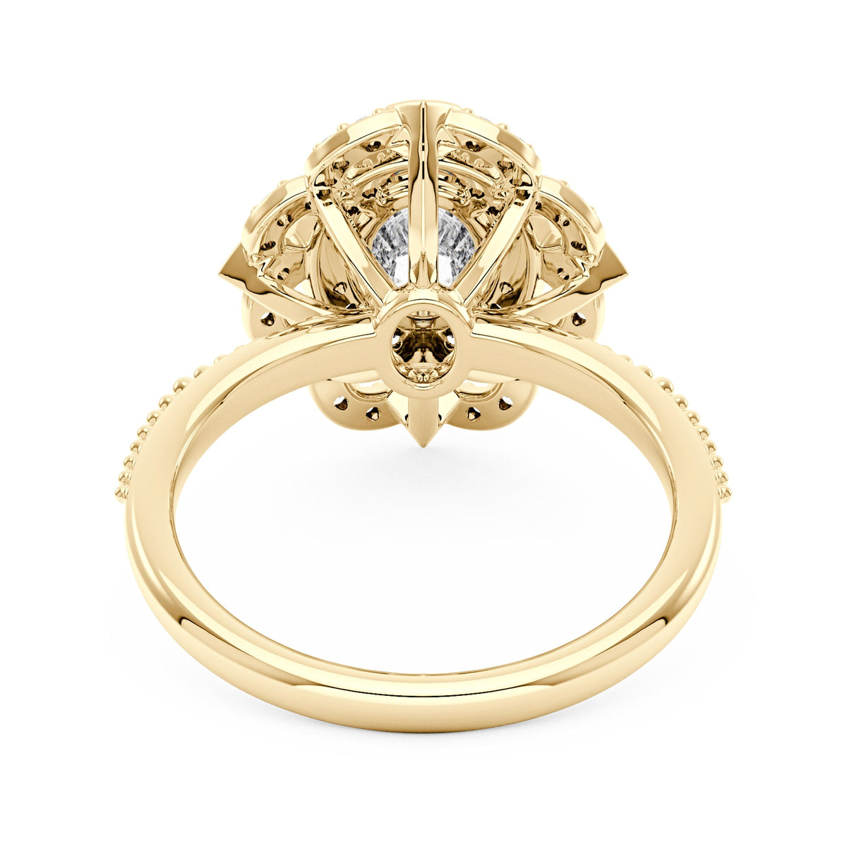 Art Deco Oval Pavé Halo Moissanite Ring - NavianJewelry™